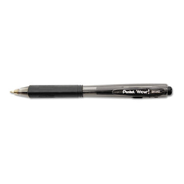 Pentel® Wow! Ballpoint Pen, Retractable, Medium 1 Mm, Black Ink, Black Barrel, Dozen freeshipping - TVN Wholesale